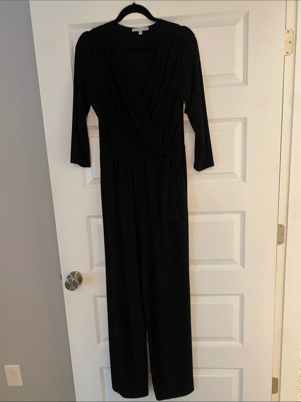Annalee + Hope Black Wrap-Front Jumpsuit